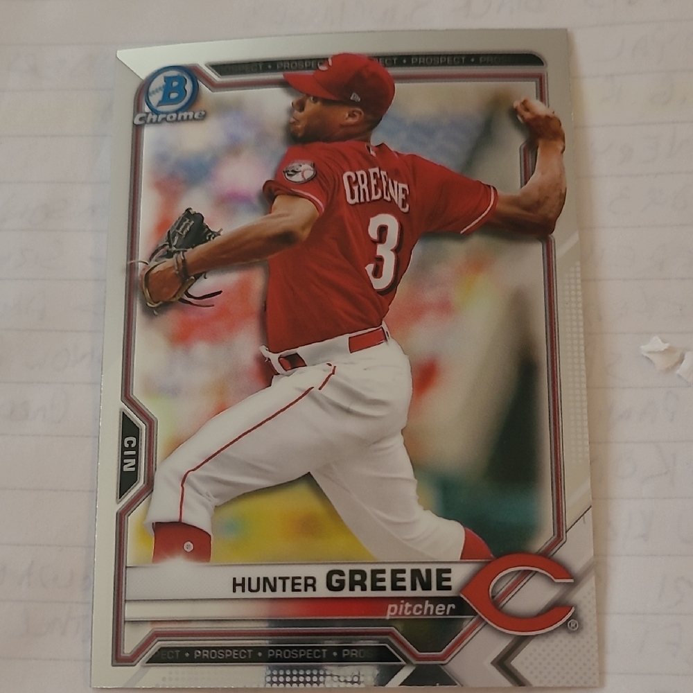 2021 Bowman Chrome Prospects Hunter Greene